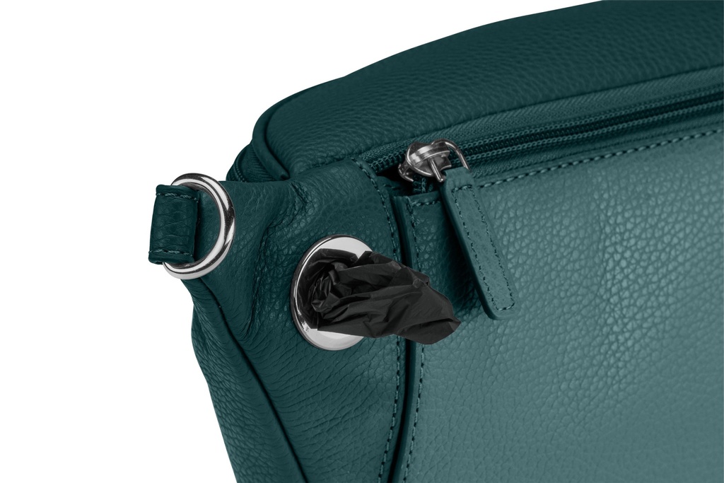 GASSI MAXI KIM | petrol | silber | genarbt