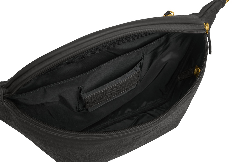 GASSI MAXI KIM | schwarz | gold | genarbt