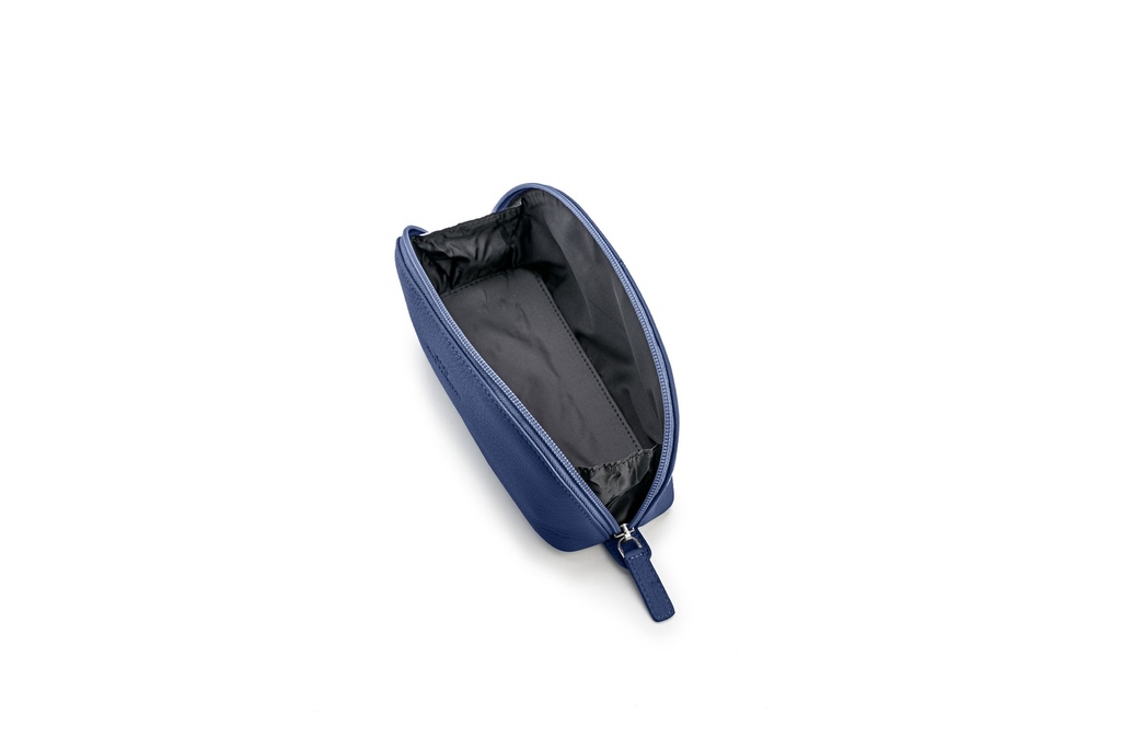 HILKE | royalblau | silber | genarbt