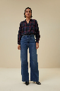 By Bar - Check Blouse Blue Check 620