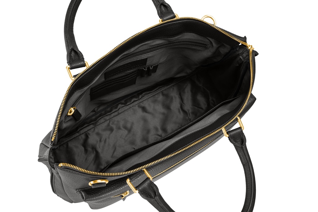 JAKOB flex | schwarz | gold | genarbt