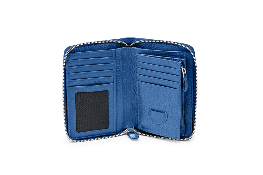 JANNE | royalblau | silber | genarbt