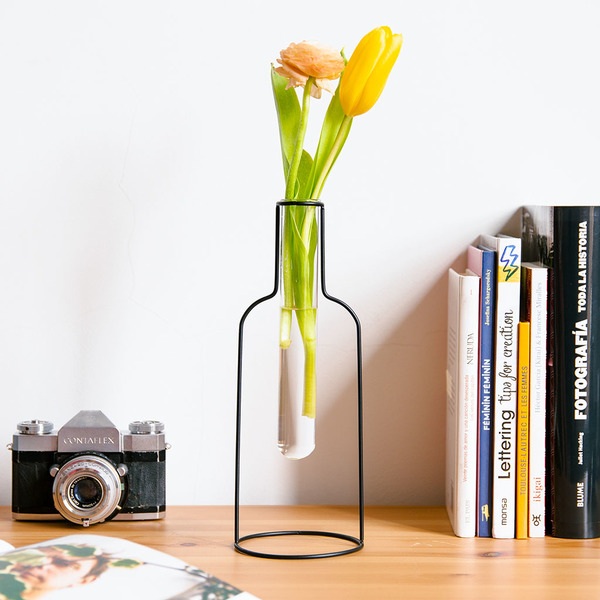 Balvi - Vase, Flasche Silhouette, schwarz, 26 cm