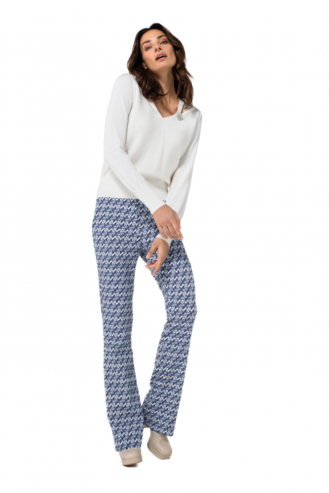 Caroline Biss - COMFORTABLE PANTS, BOOTCUT, NORMAL WAIST, POP ART PRINT Multi Color - 1550-29