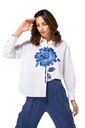Caroline Biss - COTTON SHIRT WITH EMBROIDERY blouse Blue - 1669-29