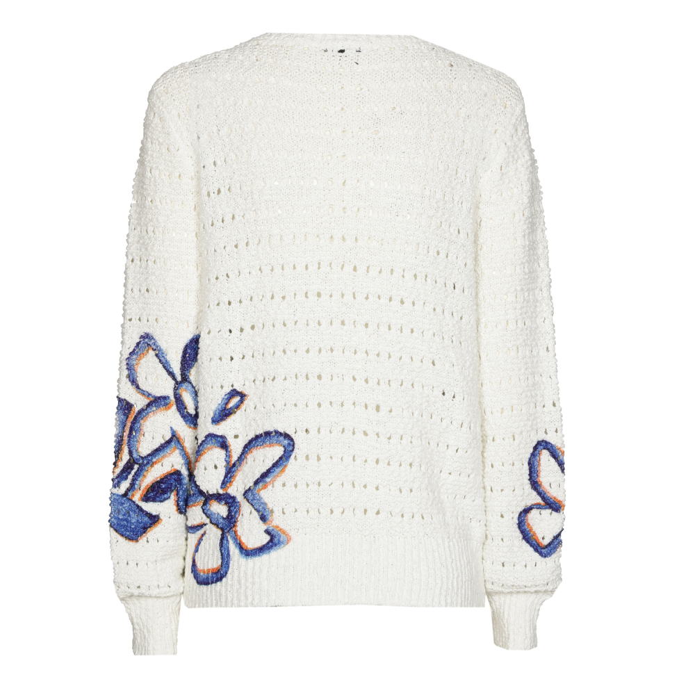 Caroline Biss - Loose knit pullover with print Multi Color - 1289-29
