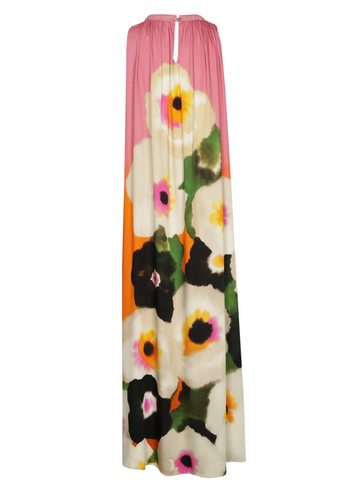 Caroline Biss - Loose-fitting festive long dress Multi Color - 1138-69