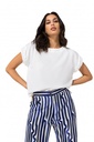 Caroline Biss - STRAIGHT-FITTING TOP WITH SLEEVE EFFECT off white - 1634-91