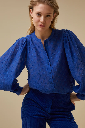 By Bar - Rikki Dots Blouse Kingsblue 608