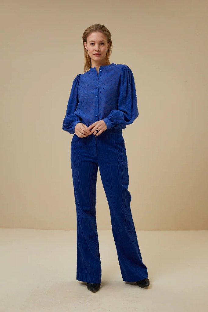 By Bar - Rikki Dots Blouse Kingsblue 608