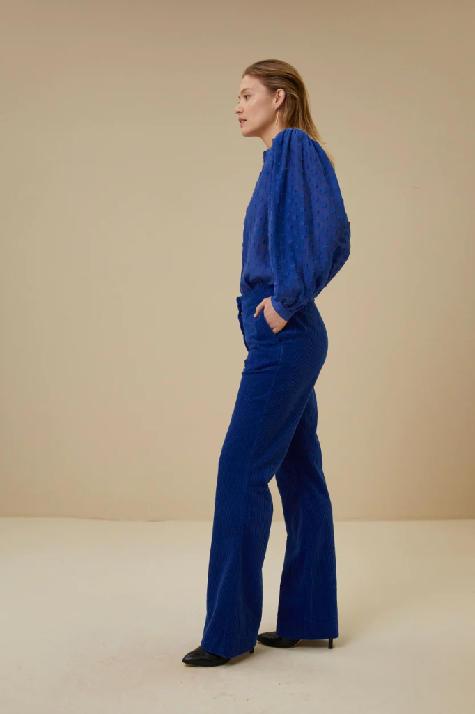 By Bar - Rikki Dots Blouse Kingsblue 608