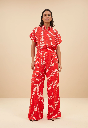 By Bar - Benji Red Groove Pant - 301 red groove print