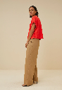 By Bar - Tammie Slub Top - 305 poppy red