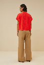 By Bar - Tammie Slub Top - 305 poppy red