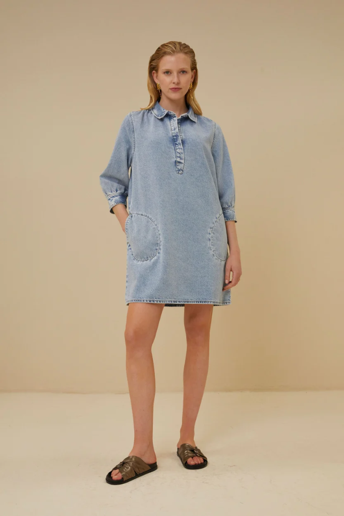 By bar - Flynth Denim Dress - 612 light denim