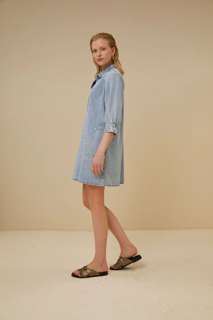 By bar - Flynth Denim Dress - 612 light denim