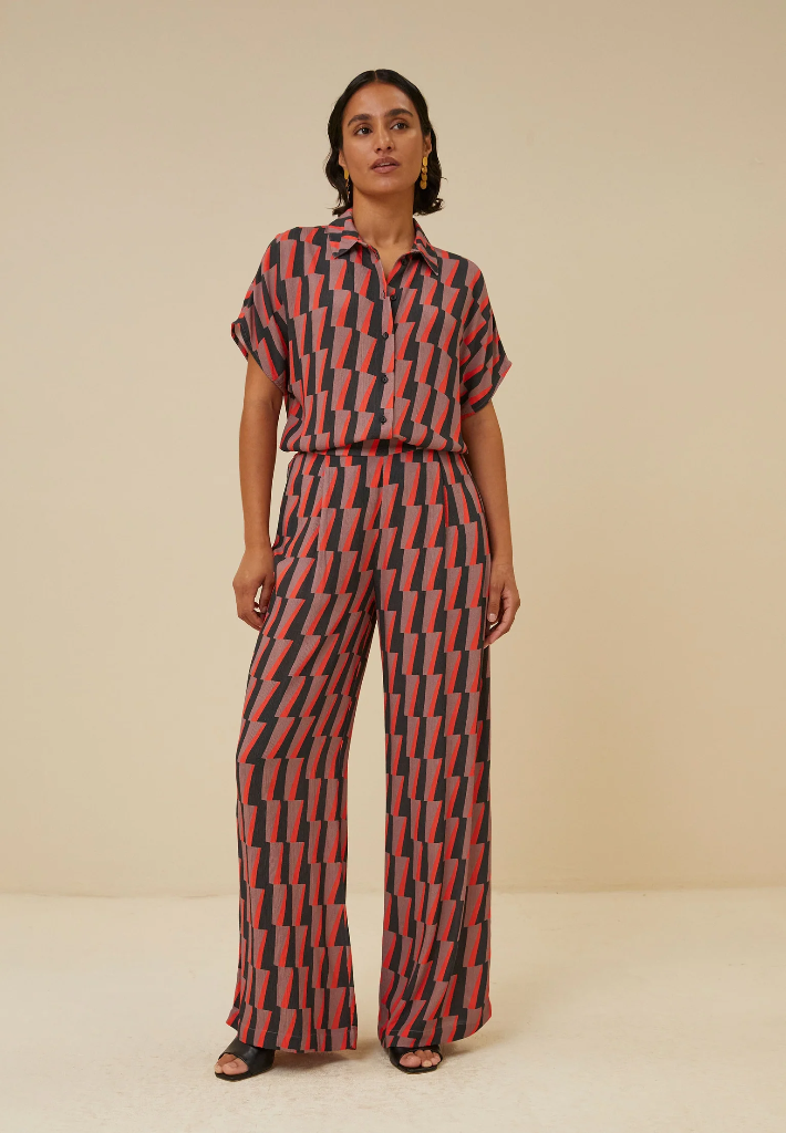By bar - Karly Thunder Blouse - 331 thunder print