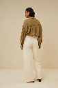 By bar - Sarah Short Linen Blouse - 412 Khaki