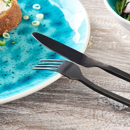Werner Voss - S/4 tlg. Besteck Black Cutlery, schwarz matt, Edelstahl 18/1