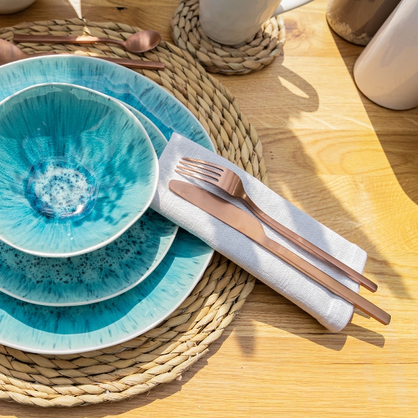 Werner Voss - S/4 tlg. Besteck Copper Cutlery, kupfer matt, Edelstahl 18/1