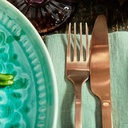 Werner Voss - S/4 tlg. Besteck Copper Cutlery, kupfer matt, Edelstahl 18/1