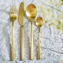 Werner Voss - S/4 tlg. Besteck Golden Cutlery, gold matt, Edelstahl 18/10