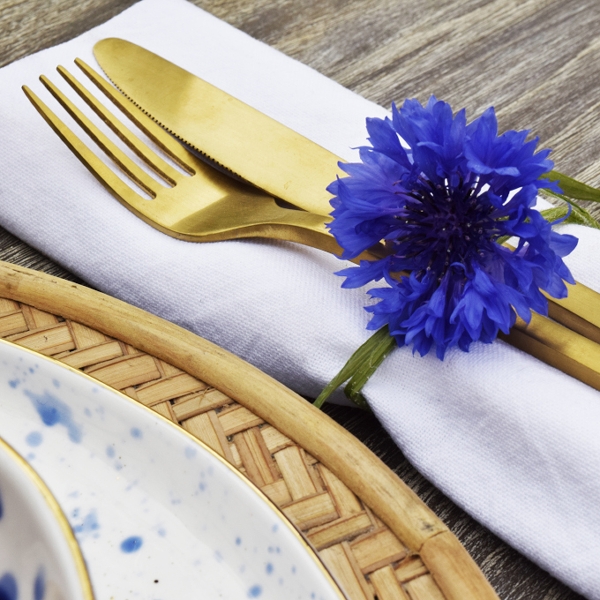 Werner Voss - S/4 tlg. Besteck Golden Cutlery, gold matt, Edelstahl 18/10