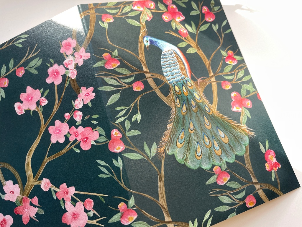 Elena Klein - Klappkarte Pfauengarten