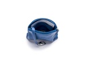 Mini-Geldbörse/Schlüsseltasche | royalblau | silber | genarbt