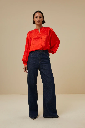 By Bar - Rikki Satin Blouse Poppy Red 305