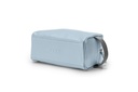 Waschtasche | hellblau | grau | silber | genarbt
