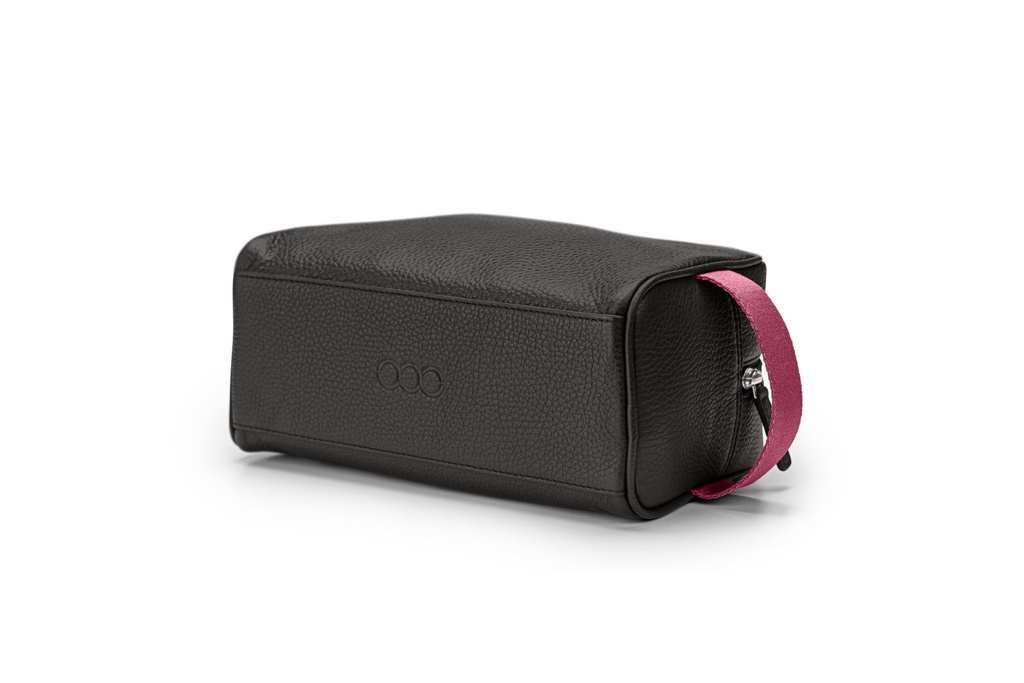 Waschtasche | schwarz | beere | gold | genarbt
