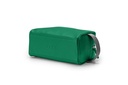 Waschtasche | smaragd | grau | silber | genarbt