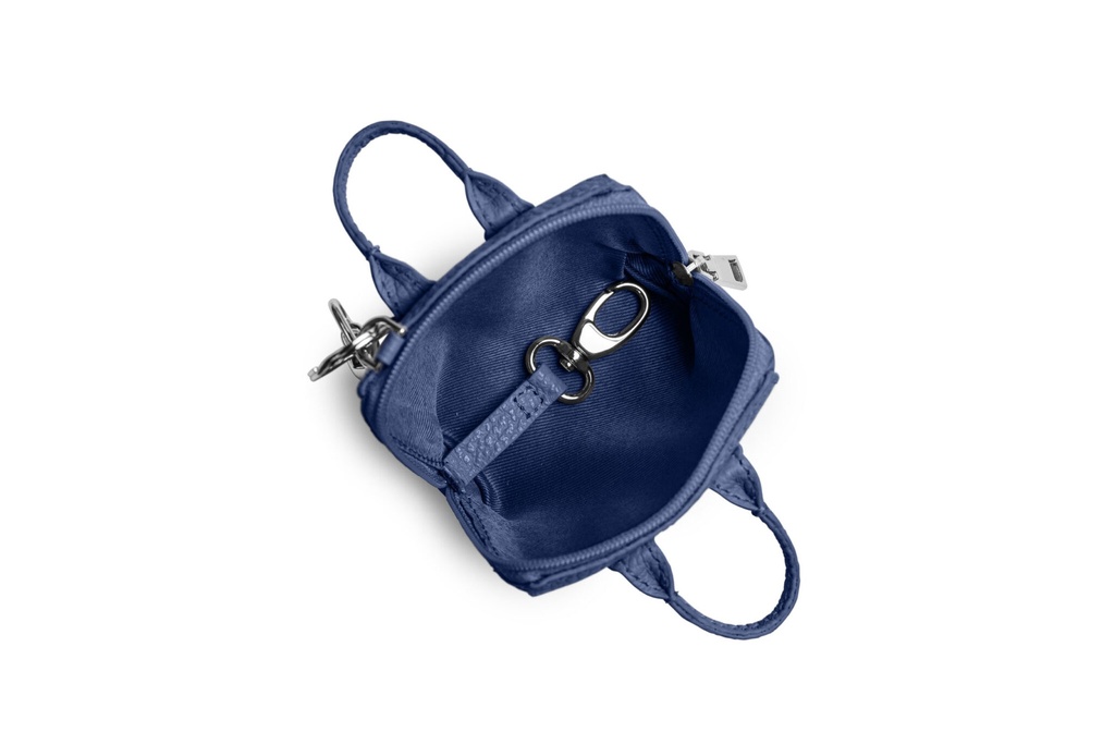 Schlüssel-LOTTA | royalblau | silber | genarbt