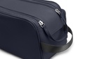 Doppel-Waschtasche | nachtblau | grau | silber | genarbt