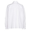 Caroline Biss - SHORT OVERSIZED COTTON BLOUSE WITH EMBROIDERY white - 1608-90