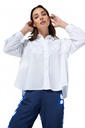Caroline Biss - SHORT OVERSIZED COTTON BLOUSE WITH EMBROIDERY white - 1608-90