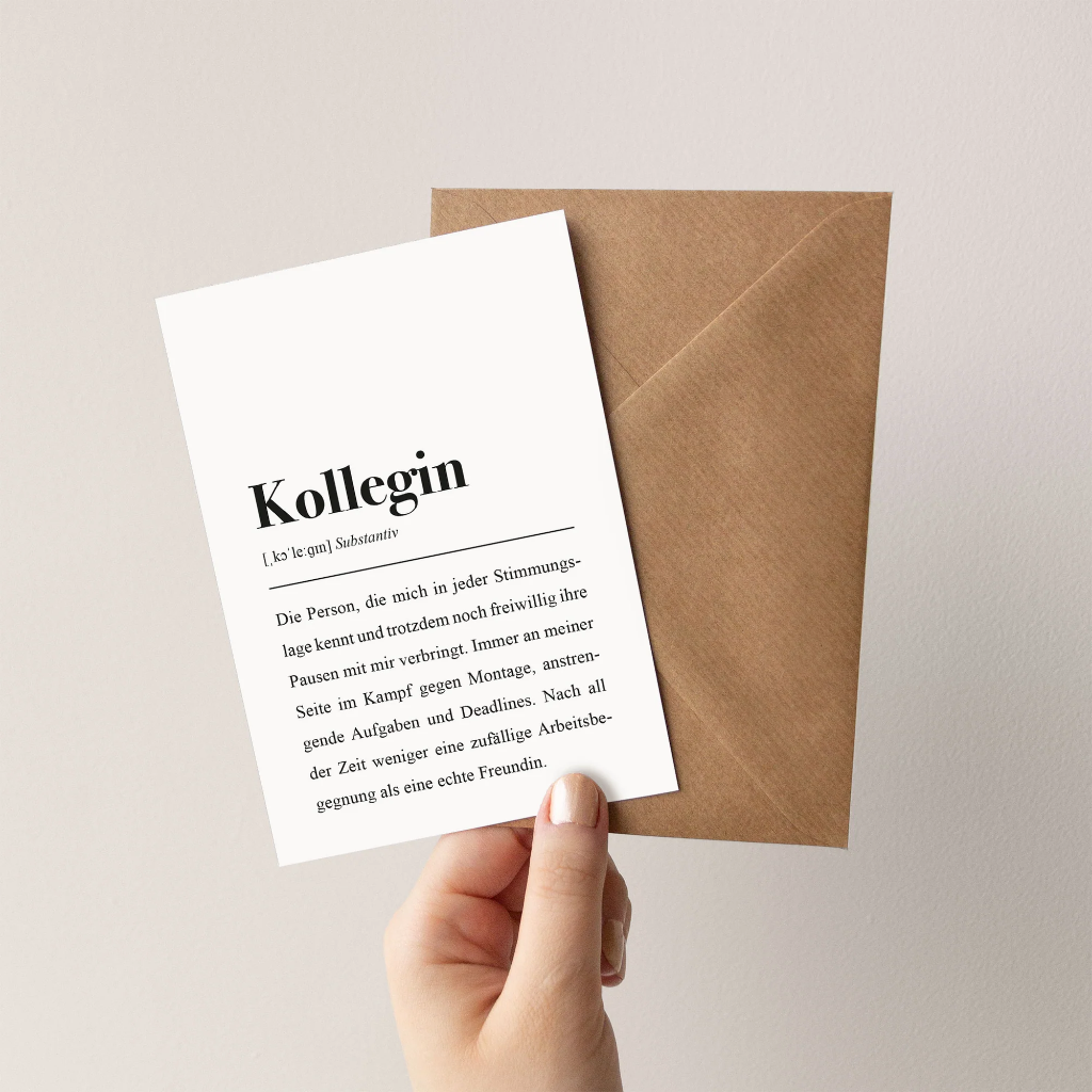 Aemmi - Klappkarte mit Umschlag - Kollegin