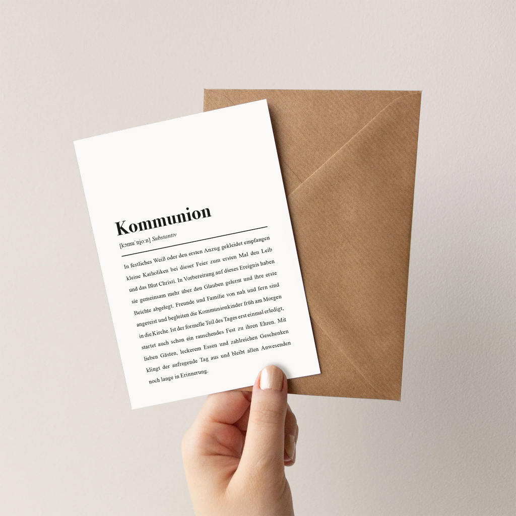 Aemmi - Klappkarte mit Umschlag - Kommunion