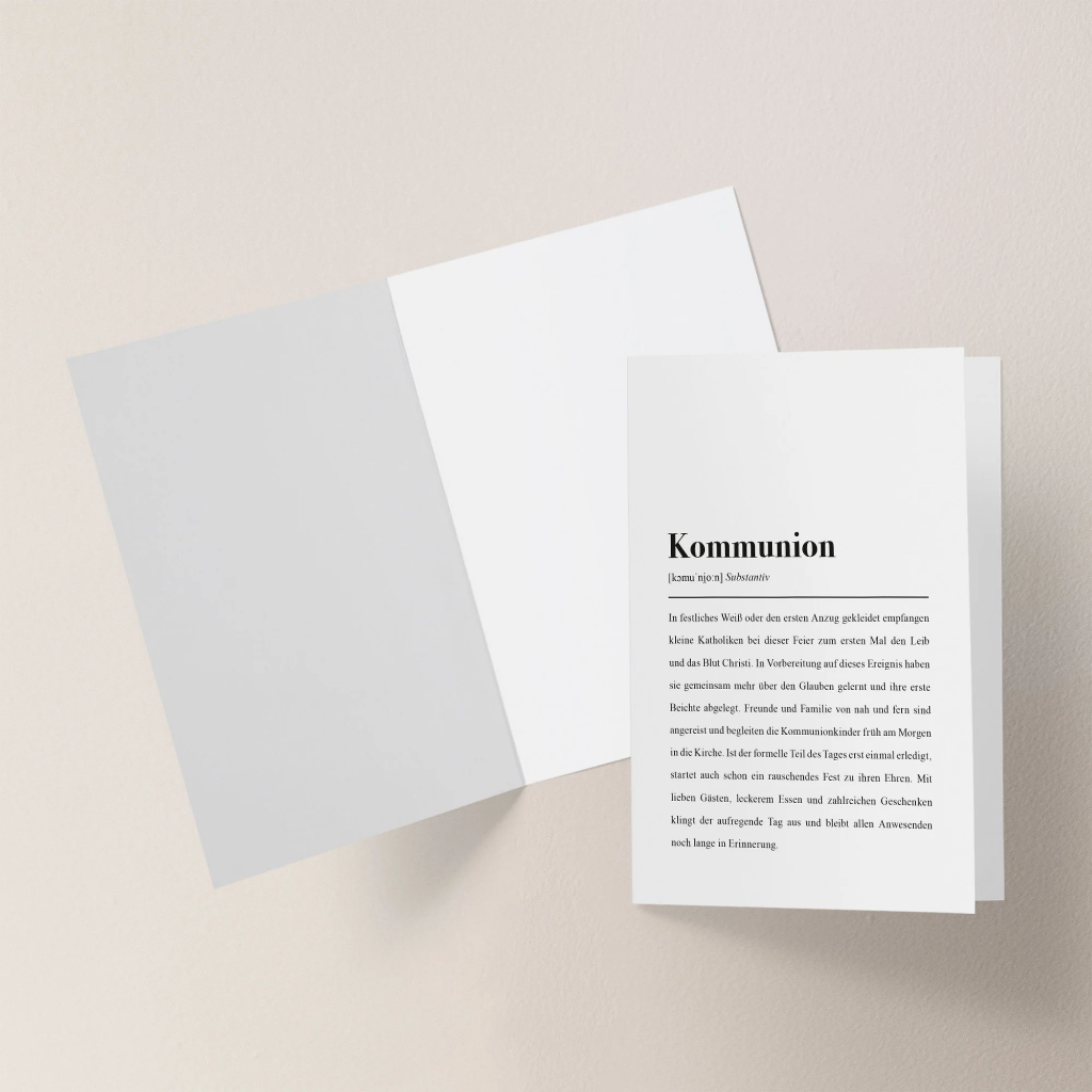 Aemmi - Klappkarte mit Umschlag - Kommunion