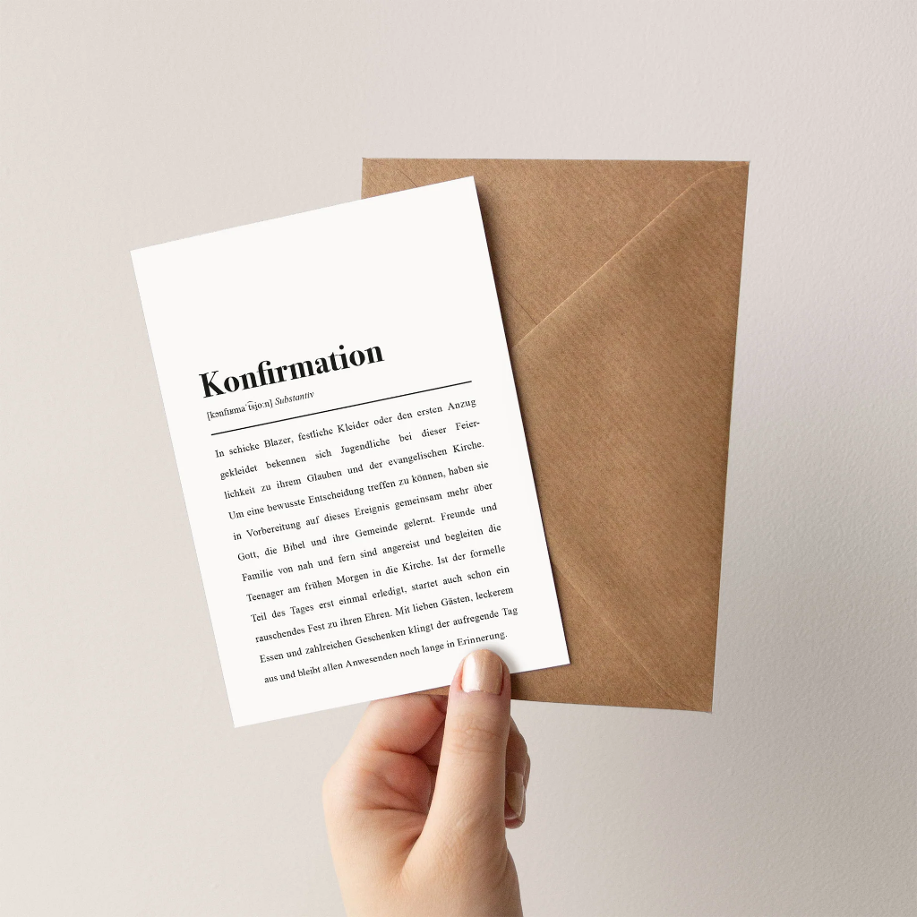 Aemmi - Klappkarte mit Umschlag - Konfirmation
