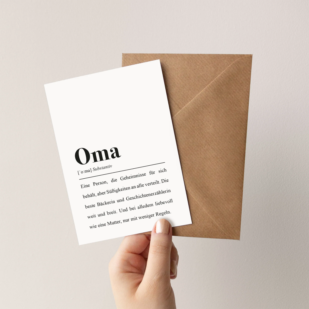 Aemmi - Klappkarte mit Umschlag - Oma