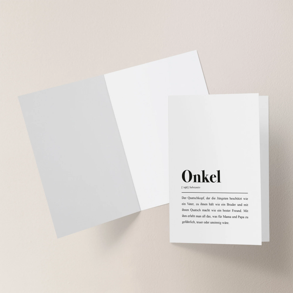 Aemmi - Klappkarte mit Umschlag - Onkel