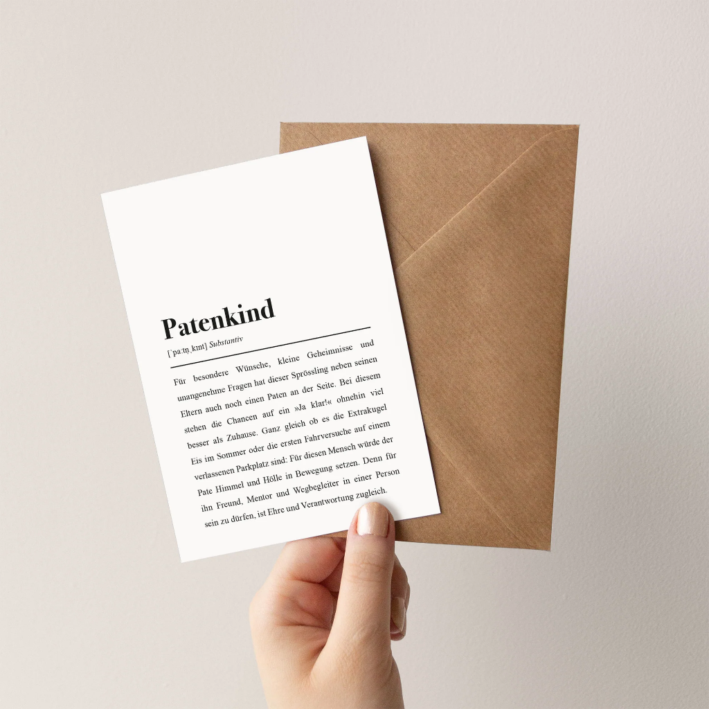 Aemmi - Klappkarte mit Umschlag - Patenkind