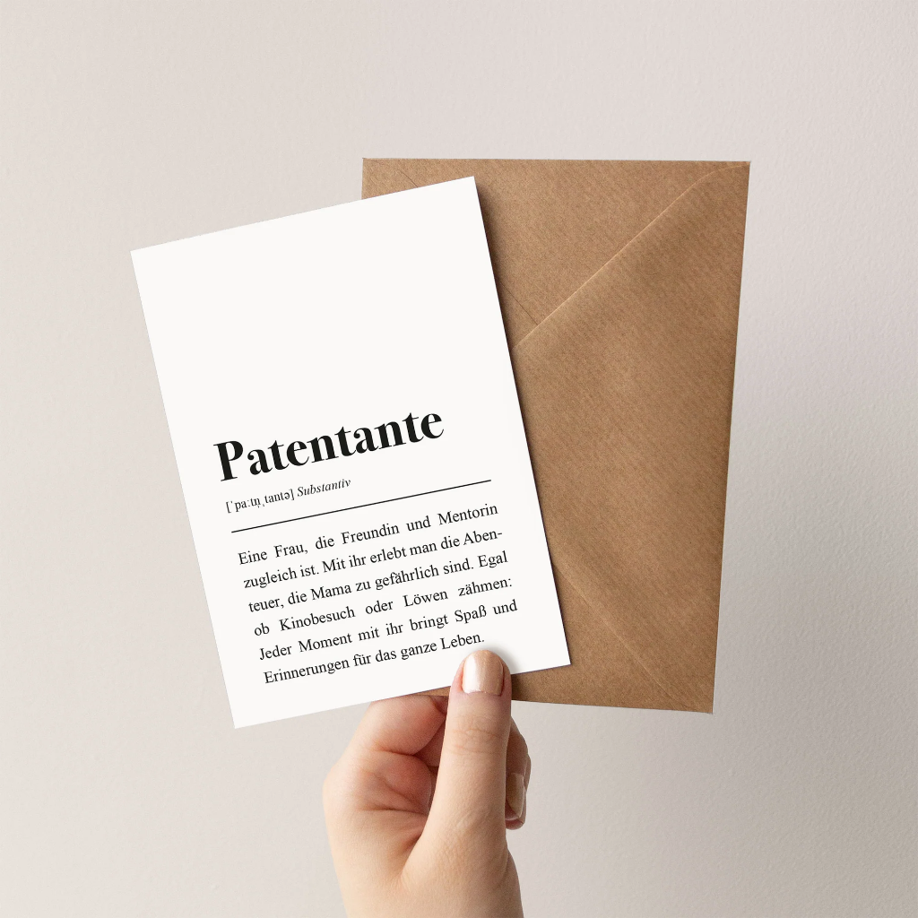 Aemmi - Klappkarte mit Umschlag - Patentante