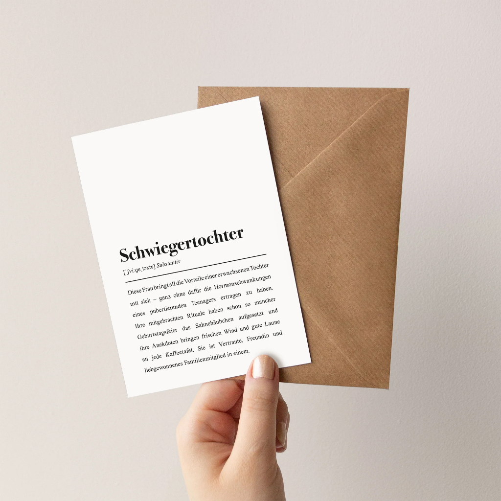 Aemmi - Klappkarte mit Umschlag - Schwiegertochter