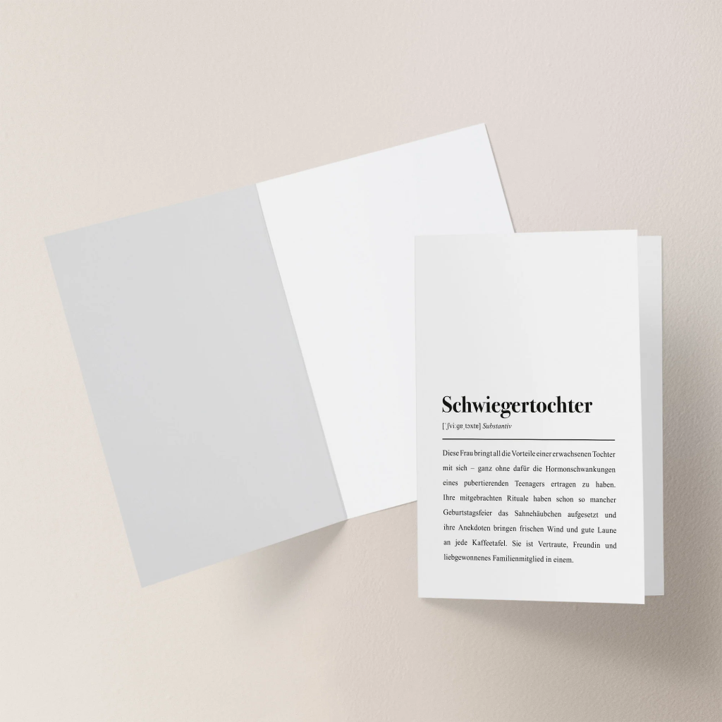 Aemmi - Klappkarte mit Umschlag - Schwiegertochter