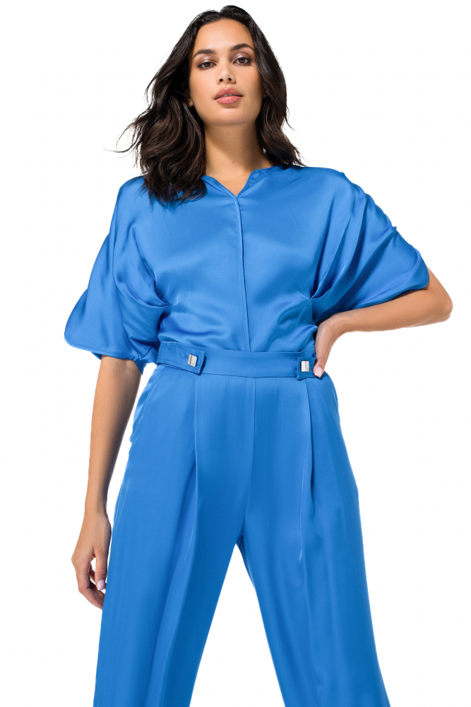 Caroline Biss - LOOSE-FITTING DRESS PANTS, STRAIGHT LEG, MID WAIST - Electric Blue - 1527-27