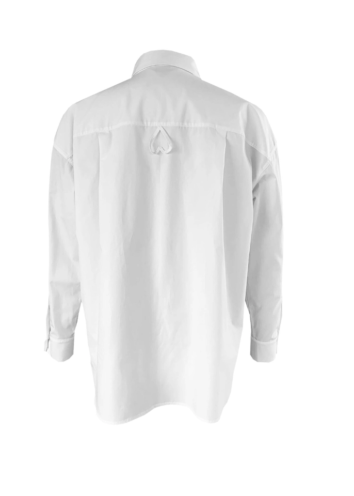 Future Planet of Style - Signature blouse oversized white - zick zack