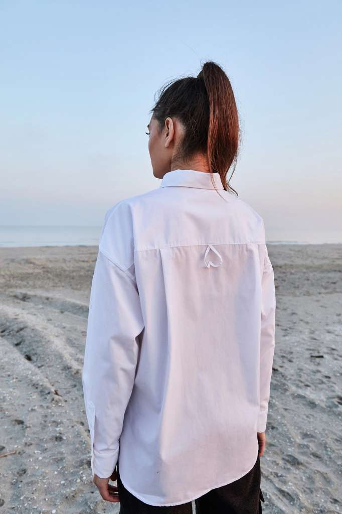 Future Planet of Style - Signature blouse oversized white - zick zack